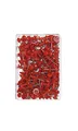 Wedo 54202 Pinnadeln Diabolo-Form, Länge 2,3 cm, Kopfdurchmesser 9 mm, Nadellänge 1,1 cm, 100 Stück in Klarsichtdose, rot