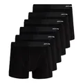 JACK & JONES 6er Pack Herren Unterhosen Shorts Boxershorts Bamboo Trunks, Farbe:Schwarz, Größe:L, Artikel:-Black/Black/Black
