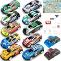 TOYABI Auto Spielzeug Set, 10 Stück Spielzeugautos Metall mit spielteppich & Katapult, Kleine Spielzeugauto, Autos Zurückziehen Fahrzeuge, Geburtstag Geschenk für Kinder ab 3 4 5 6 7 8 Jahre