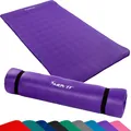 MOVIT Gymnastikmatte Pilates, Gymnastik, Yoga, Matte - hautfreundlich und , Yogamatte für Zuhause oder Unterwegs - 190x100x1,5cm, Lila