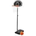 Virtufit Verstellbare basketballanlage - Mobile Basketballanlage mit Rollen & Stander (170 x 215 cm)