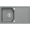 QUADRON Spülbecken NEAL 111 Granitspüle Küche, Größe: 86 x 50 x 20,5 cm, Grau, Küchenspüle Einbeckenspüle Set: Granitspüle + Siphon + Abde... - Grau