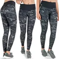 Formbelt® Damen lauftights mit Handytasche lang - Leggins high Waist Leggings Sporthose Hüfttasche für Smartphone iPhone Handy Camouflage XXL