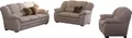 Polstergarnitur COTTA "Casino, Sofa Set, 3-2-1 Sitzer, Wohnzimmer Garnitur", mud, H:88cm T:92cm