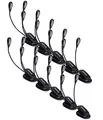 Showlite 10er Set Bright Light 4 LED Notenpultleuchte (2 lichtstarke LEDs, gleichmäßige Ausleuchtung, universell einsetzbar, lange Lebensdauer, inkl. Batterien) Schwarz