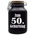 Spardose Geld Geschenk Ideen 50. Geburtstag Schwarz Größe XXL 3 Liter