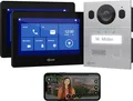 GOLIATH Basic Video Türsprechanlage, FullHD, App, 150° Blickwinkel, 1 Familie, Silber/Schwarz, Unterputzmontage, 2 Innenstationen, AV-BLS-08U