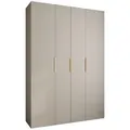 Abiks Möbel Drehtürenschrank, Kaschmir, Gold, Metall, Nachbildung, 170x245.5x40 cm, Schlafzimmer, Kleiderschränke, Drehtürenschränke