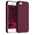 kwmobile Hülle kompatibel mit Apple iPhone SE (1.Gen 2016) / iPhone 5 / iPhone 5S Hülle - Silikon Handy Case - Handyhülle weiche Oberfläche - kabelloses Laden - Tawny Red