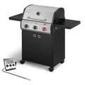 Enders Gasgrill CHICAGO Next 3 R Turbo + Thermometer, 3-Edelstahlbrenner, doppelwandige Garhaube, 2 abklappbare Seitenablagen, integriertes Thermometer, 10,6 kW, Switch Grid™, 800° Grad Turbo Zone™