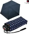 Knirps Regenschirm Damen Taschenschirm klein leicht Travel blau navy dots Punkte