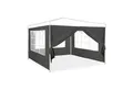 relaxdays Pavillonseitenteil Pavillon Seitenwand 4er-Set - Grau, 300x200 cm