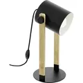Tischleuchte Hornwood Schwarz Natur 42 X 21 X 18 Cm E27 Lampen - Eglo