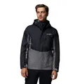 Columbia Herren Pouring Adventure 3 Jacket wasserdichte Regenjacke, Schwarz, City Grey, XXL