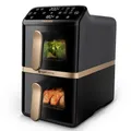 philips NA462 Fritteuse Mit Luft 2750 Watt 10L 6 Programme Schwarz/Gold