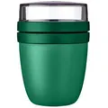 Mepal | Lunchpot Mini Ellipse | Praktisch für Joghurt & Müsli | Gefrierschrank-, Mikrowellen- & spülmaschinengeeignet | 300 ml + 120 ml | Vivid Gre