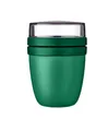 Mepal Müslibecher to go, Klein, praktischer Joghurtbecher to go - Unterteilung für Joghurt & Müsli - Geeignet für Gefrierschrank, Mikrowelle & Spülmaschine - 300 ml + 120 ml - Vivin Green
