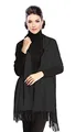Moschen-Bayern Pashmina Stola Damen für Abendkleid Kaschmirstola Kaschmir Schal Umhang Paschmina - Schwarz