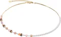 COEUR DE LION Collier Schmuck Edelstahl GeoCUBE® Mini Fusion Pearls Würfelkette, Made in Germany - mit Schmuckstein - mit Swarovski® Perle