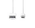 Nedis CCGB60500WT10 USB-Kabel, USB-A Stecker, USB-A Stecker, USB-Kabel, Micro-B, zum Laden und Synchronisieren von Geräten
