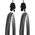 2x KUJO Fahrradreifen 20 Zoll Reifen 20x1.75 47-406 inkl. 2x Schlauch mit DV gl