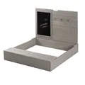 Roba Sandkasten mit Deckel aufklappbar mit Tafel & 3 Haken Massivholz TOP