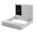 roba Sandkasten mit Deckel, aufklappbar mit Tafel & 3 Haken, Massivholz B-Ware