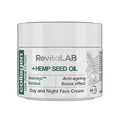RevitaLAB Anti-Ageing Tages- und Nachts-Feuchtigkeitscreme mit Kollagen, angereichert mit Hyaluronsäure, Matrixyl® 3000, Hanfsamenöl und einem UVA-/UVB-Filter, für Alter zwischen 60 und 75, 50 ml