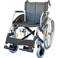 FabaCare Rollstuhl Lexis mit Trommelbremse, Standardrollstuhl faltbar, Steckachse, Transportrollstuhl bis 130 kg, Sitzbreite 45 cm