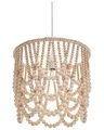 Kronleuchter Holzperlen hellbraun Boho Stil Verugal