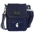 DOOG Schultertasche 18-24 x 25 x10 div. Farben, Motiv:Polka dot