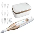 Beurer MP 64 Maniküre/Pediküreset, elektrisches Nagelpflegeset mit Akku, 10 Aufsätze zur Nagelpflege für schöne Hände und Füße, mit LED Licht, Einheitsgröße, White and gold