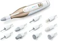 Beurer MP 64 elektrisches Maniküre Pediküre-Set kabellos 10 Aufsätze LED Licht