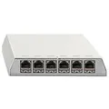 Rutenbeck 23811106 ClassEA iso-Patchpanel, geschirmt, Aufputz, für Tisch-/Wandmontage, REG-Montage mit Hutschienenadapter 10010070, 6 RJ45-Steckbuchsen, reinweiß