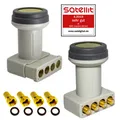 AX Mimic SUN-Protect «UV-beständig» Quad LNB mit 4 Anschlüssen 4K UHD SKY Ready