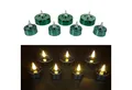 Online-Fuchs LED-Kerze - 7er Set LED Teelichter XL Shiny mit 6-Stunden Timerfunktion (realistische Flamme, in Silber, Rot, Grün und Taubenblau), mit spiegelnder Glanzoberfläche