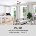 Deckenventilator Fernbedienung Echtholzflügel 8h Timer 3 Stufe Edel Stabil 52" 