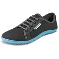 Leguano AKTIV Barfußschuh, Freizeitschuh, Halbschuh, Schnürschuh mit ergonomischer Formgebung grau 44 EU