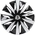 Nieten Set 4 Radkappen 16" Zoll Radabdeckung Auto Lazio SPC1691BKSV Schwarz Arg