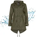 BMS Regenmantel 100% wasserdicht - oliv - 36