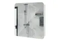 Mondeer Badezimmerspiegelschrank Badezimmerspiegel Hängeschrank, Wandschrank, mit 2 Türen 68 x 12.9 x 66 cm, Weiß