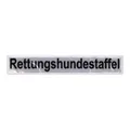 RescPol Rückenschild Rettungshundestaffel - 30 x 5cm - weiß