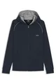 BOSS Herren Mix&Match Jacket H Hoodie mit Reißverschluss aus Stretch-Baumwolle mit Kontrastpaspeln Dunkelblau XL