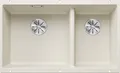 BLANCO SUBLINE 430/270-U | Granitspüle aus SILGRANIT softweiß | Einbauart: Unterbau | Hauptbecken links | für 80 cm breite Unterschränke | Ein Ausschnitt und nur einmal montiert | [75,5x46x21,2 cm]