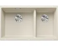 Spüle Blanco SUBLINE 430/270-U 755 x 460 mm softweiß 527167 2 Spülbecken Ohne Tr