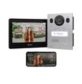 Goliath Basic Video Türsprechanlage, 2 Draht Bus, 7'' Monitor, Aufputz Türklingel mit Kamera, Gegensprechanlage mit Türöffner und Klingel, 1 Familienhaus, Plug & Play, Smartphone App