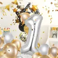 Geburtstag zahlen luftballon 1 jahre | Folienballon Kindergeburtstag Deko 1 X...