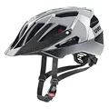 uvex Quatro - sicherer MTB-Helm für Damen und Herren - individuelle Größenanpassung - Verstellbarer Schirm - Rhino Black - 52-57 cm