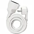 Kopp Strom-Verlängerung Schutzkontakt Winkelstecker extra flach, weiß, 3 m