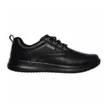 Skechers für Herren. 65693 Delson Antigo Lederschuhe schwarz (43), Wohnung, 1 bis 3 cm, Schnürsenkel, Lässig
